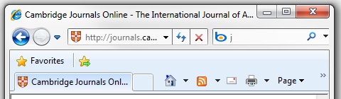 RSS Link in IE